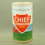 chief oshkosh pull tab beer can 1